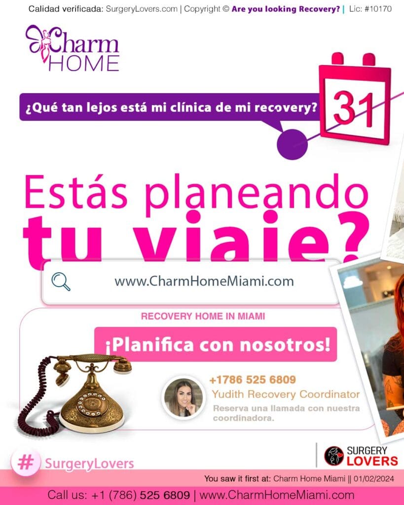 ¿Estás planeando tu viaje a miami para cirugía estetica bbl? verifica las distancias entre tu clinica y tu casa de recuperación en miami