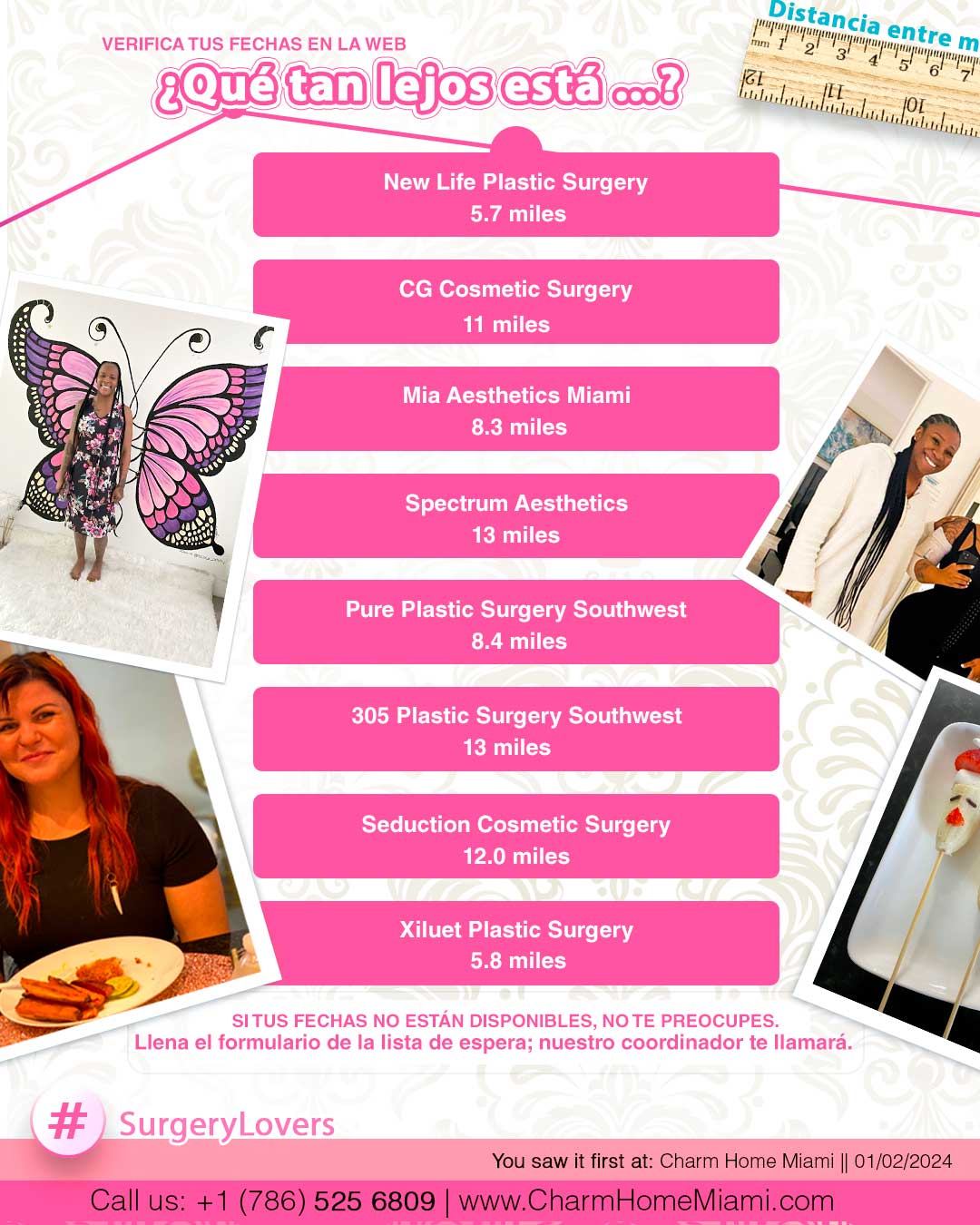 ¿Estás planeando tu viaje a miami para cirugía estetica bbl? verifica las distancias entre tu clinica y tu casa de recuperación en miami