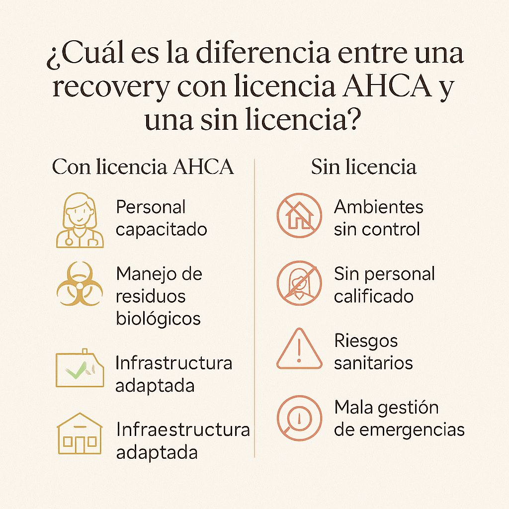 charm home miami TOP en casa de recuperacion y cuidado post operatorio diferencia entre un recovery con licencia ahca